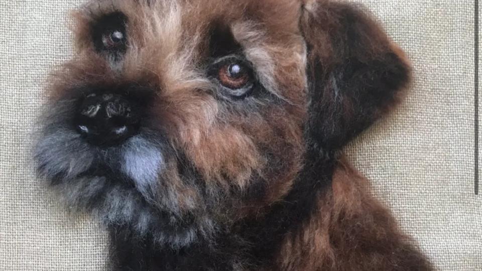 Needle felted pet portraits with Jane