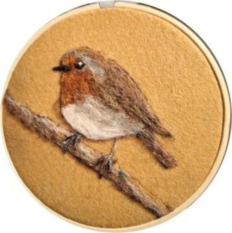 Needle felted Robin Picture Workshop 